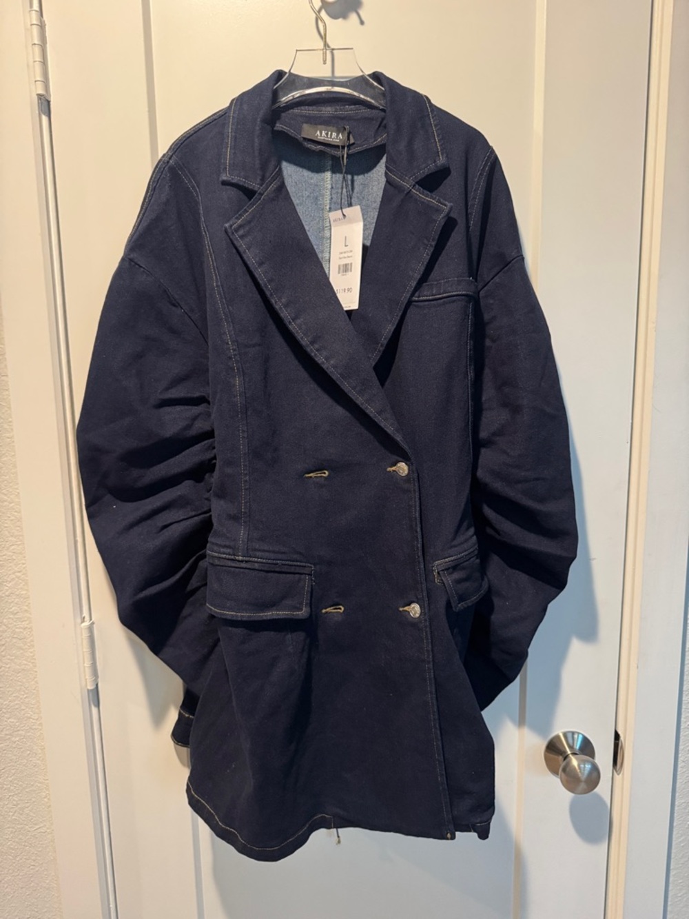 *NEW* AKIRA Denim Double-Breasted Blazer Dress